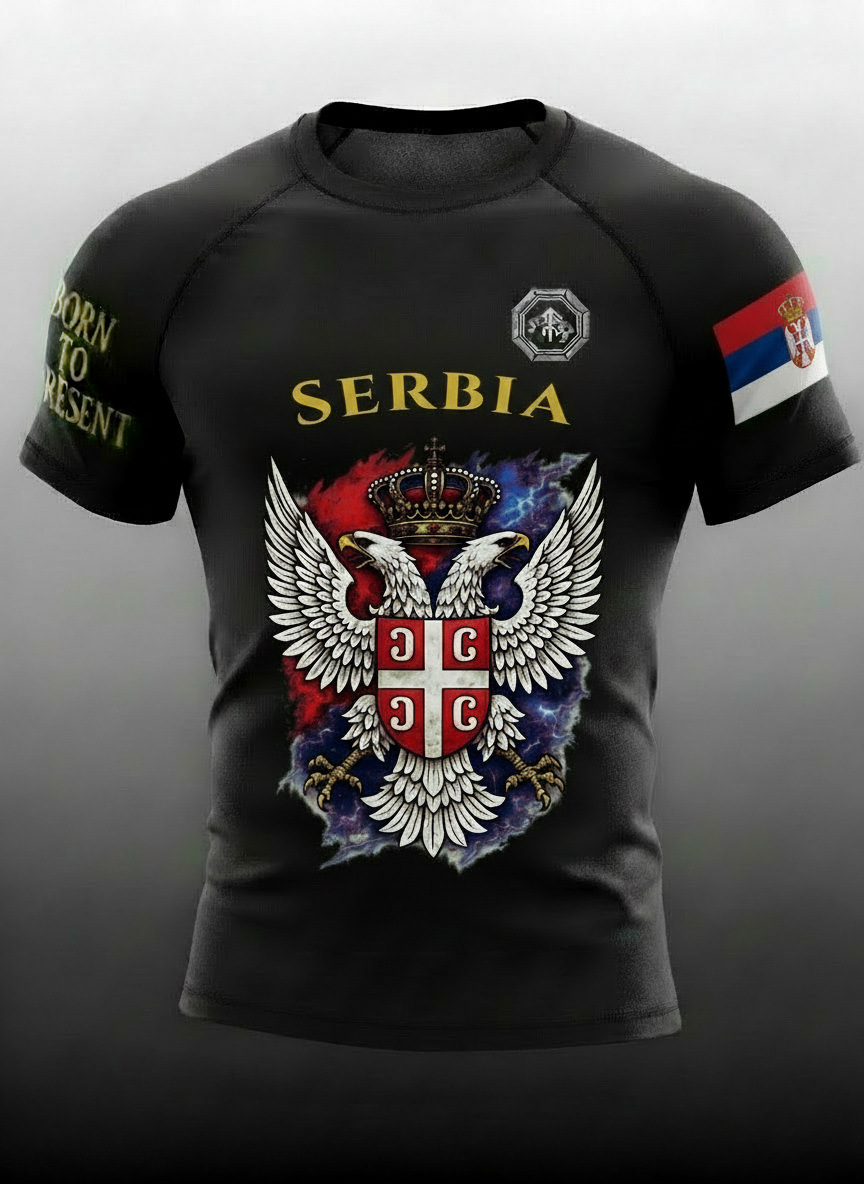 Rashguard – SERBIA Edition (Kurzarm) Serbien